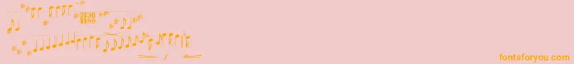 Typemymusic1.1 Font – Orange Fonts on Pink Background