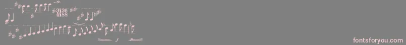 Typemymusic1.1 Font – Pink Fonts on Gray Background