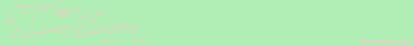 Typemymusic1.1 Font – Pink Fonts on Green Background