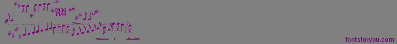Typemymusic1.1 Font – Purple Fonts on Gray Background