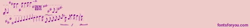 Typemymusic1.1 Font – Purple Fonts on Pink Background
