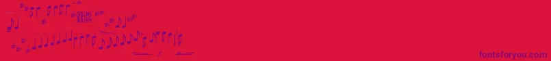 Typemymusic1.1 Font – Purple Fonts on Red Background