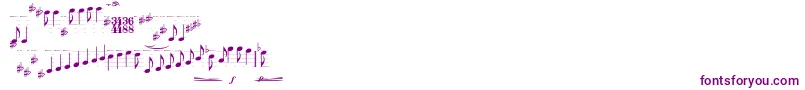 Typemymusic1.1 Font – Purple Fonts on White Background