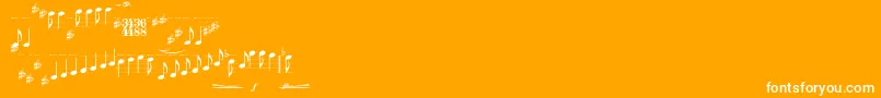 Typemymusic1.1 Font – White Fonts on Orange Background