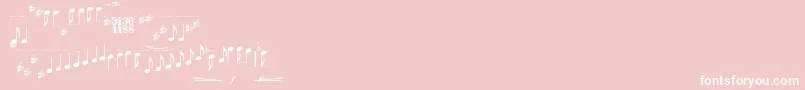 Typemymusic1.1 Font – White Fonts on Pink Background