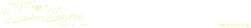 Typemymusic1.1 Font – Yellow Fonts on White Background