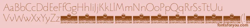 Шрифт BeatrixantiquaThinTrial – коричневые шрифты на розовом фоне
