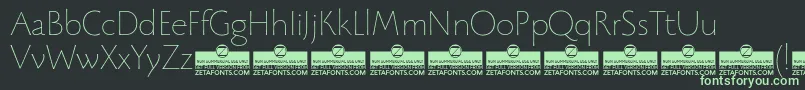 BeatrixantiquaThinTrial-fontti – vihreät fontit mustalla taustalla