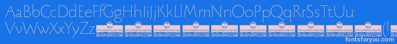BeatrixantiquaThinTrial-fontti – vaaleanpunaiset fontit sinisellä taustalla