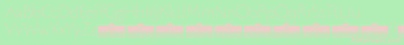 Шрифт BeatrixantiquaThinTrial – розовые шрифты на зелёном фоне