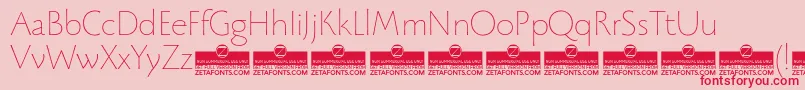 BeatrixantiquaThinTrial Font – Red Fonts on Pink Background