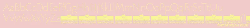 BeatrixantiquaThinTrial Font – Yellow Fonts on Pink Background