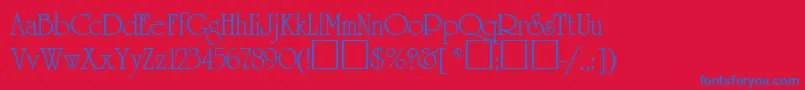 Шрифт Quirinal – синие шрифты на красном фоне