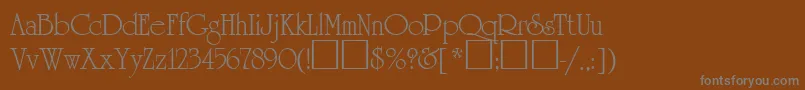 Quirinal-fontti – harmaat kirjasimet ruskealla taustalla
