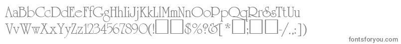 Quirinal-fontti – harmaat kirjasimet valkoisella taustalla