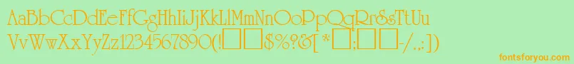 Quirinal Font – Orange Fonts on Green Background