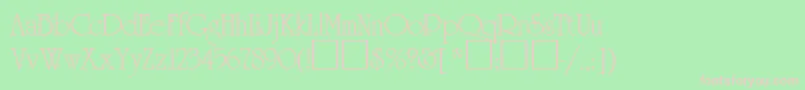 Quirinal Font – Pink Fonts on Green Background