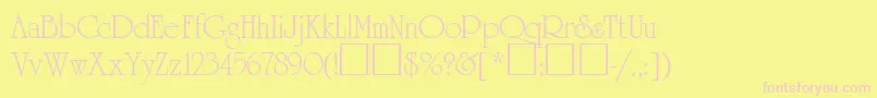 Quirinal Font – Pink Fonts on Yellow Background