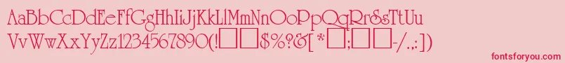 Quirinal Font – Red Fonts on Pink Background