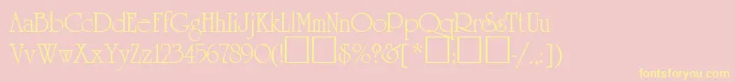 Quirinal Font – Yellow Fonts on Pink Background