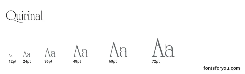Quirinal Font Sizes