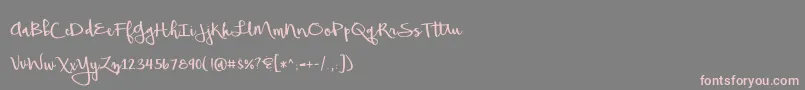 BmdBeautifulMess Font – Pink Fonts on Gray Background