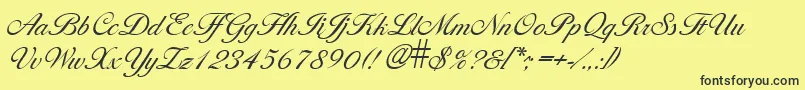 LarissalightRegular-Schriftart – Schwarze Schriften auf gelbem Hintergrund
