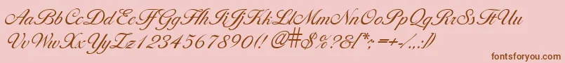 LarissalightRegular Font – Brown Fonts on Pink Background
