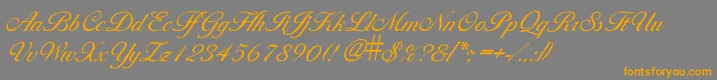 LarissalightRegular Font – Orange Fonts on Gray Background