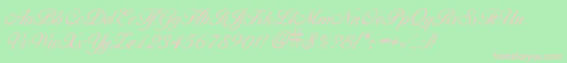 LarissalightRegular Font – Pink Fonts on Green Background