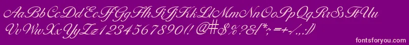 LarissalightRegular Font – Pink Fonts on Purple Background