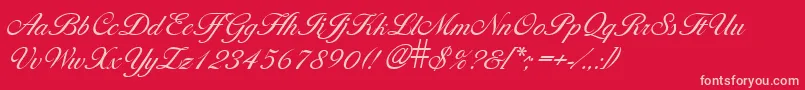 LarissalightRegular Font – Pink Fonts on Red Background