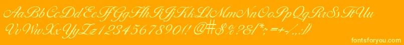 Подробнее о шрифте LarissalightRegular Шрифт LarissalightRegular – жёлтые шрифты на оранжевом фоне