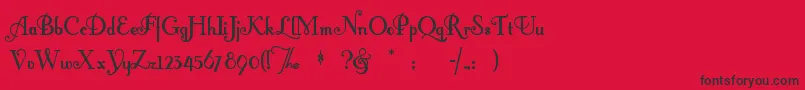 Fontlero Font – Black Fonts on Red Background