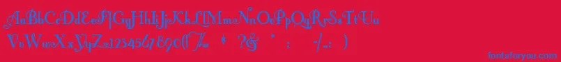 Fontlero Font – Blue Fonts on Red Background