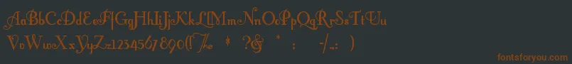 Fontlero Font – Brown Fonts on Black Background