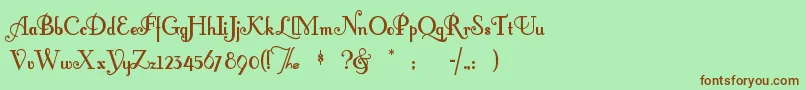 Fontlero Font – Brown Fonts on Green Background