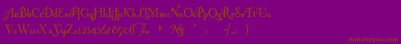 Fontlero Font – Brown Fonts on Purple Background