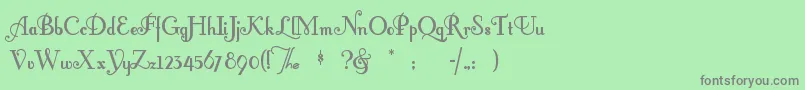 フォントFontlero – 緑の背景に灰色の文字