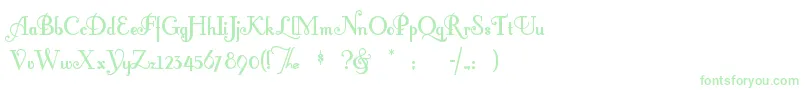 Fontlero Font – Green Fonts on White Background