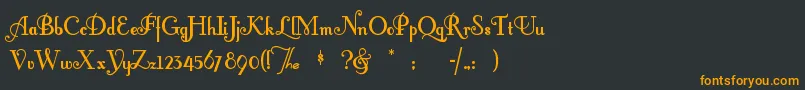 Шрифт Fontlero – оранжевые шрифты на чёрном фоне