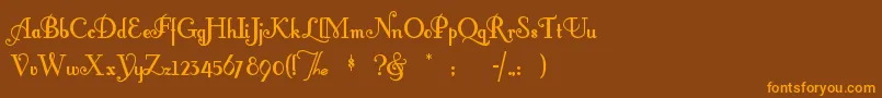 Fontlero Font – Orange Fonts on Brown Background