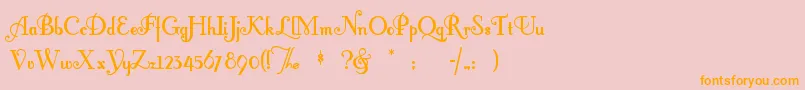 Fontlero Font – Orange Fonts on Pink Background