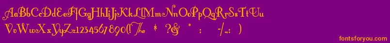 Fontlero Font – Orange Fonts on Purple Background