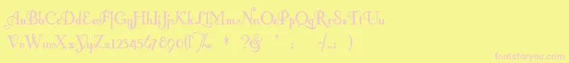 Fontlero Font – Pink Fonts on Yellow Background