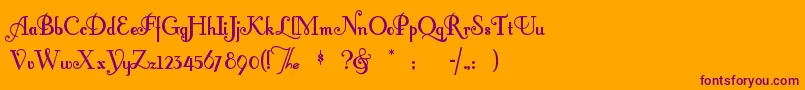 Fontlero Font – Purple Fonts on Orange Background