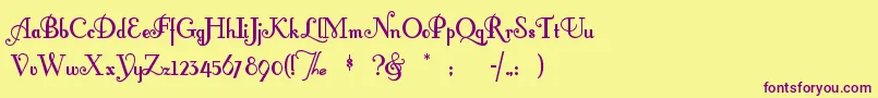 Fontlero Font – Purple Fonts on Yellow Background