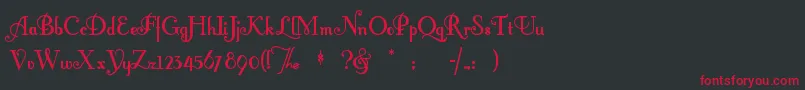 Fontlero Font – Red Fonts on Black Background