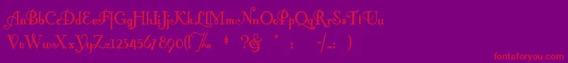 Fontlero Font – Red Fonts on Purple Background