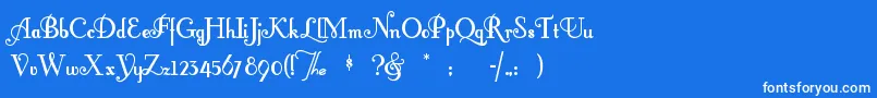 Fontlero Font – White Fonts on Blue Background